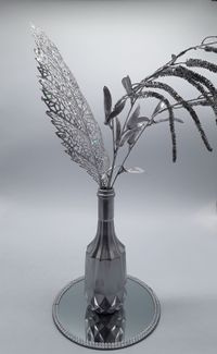 Flaschenvase silber2